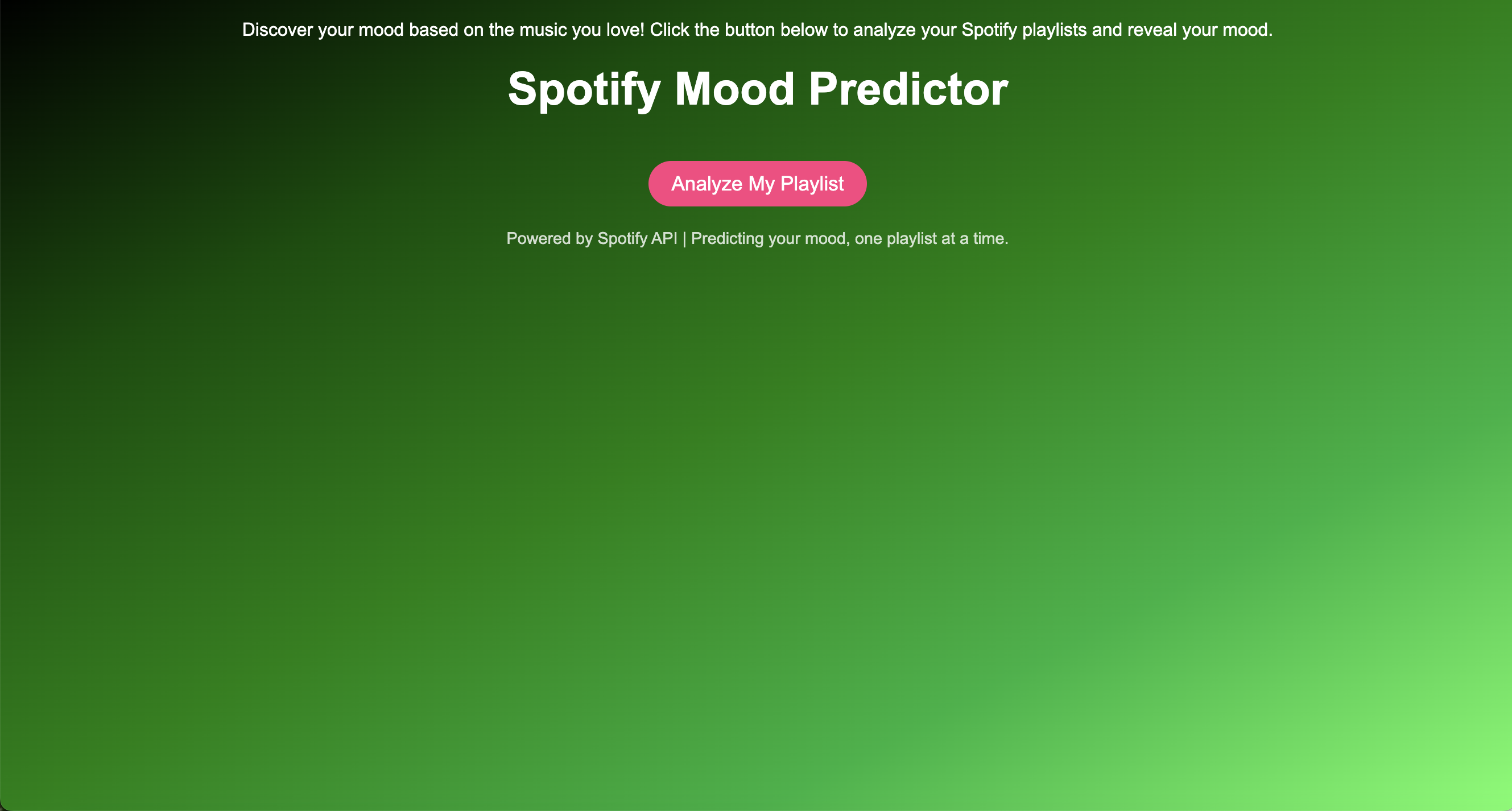 Moodify Spotify emotion model screenshot