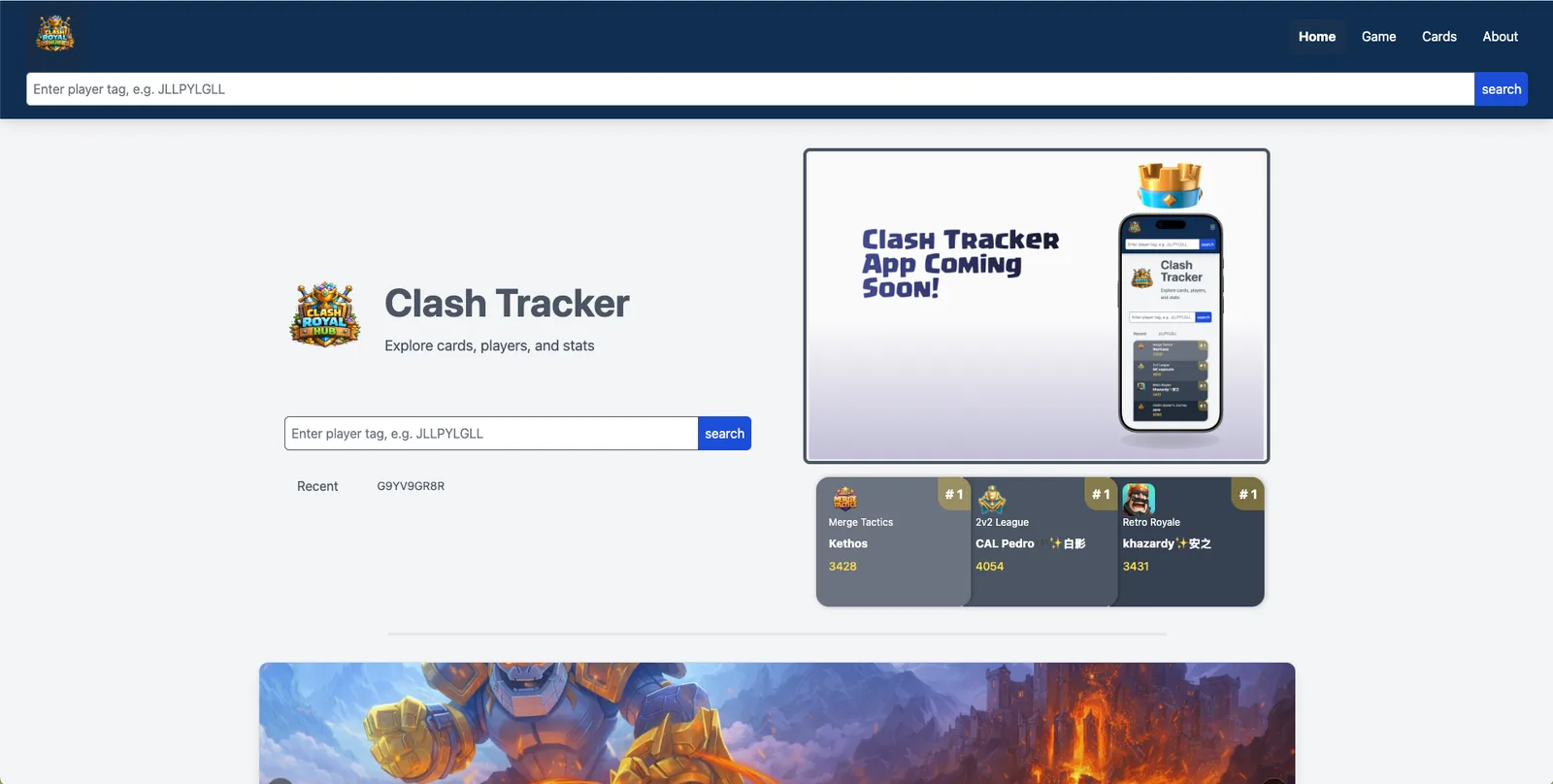Clash Royale Hub screenshot