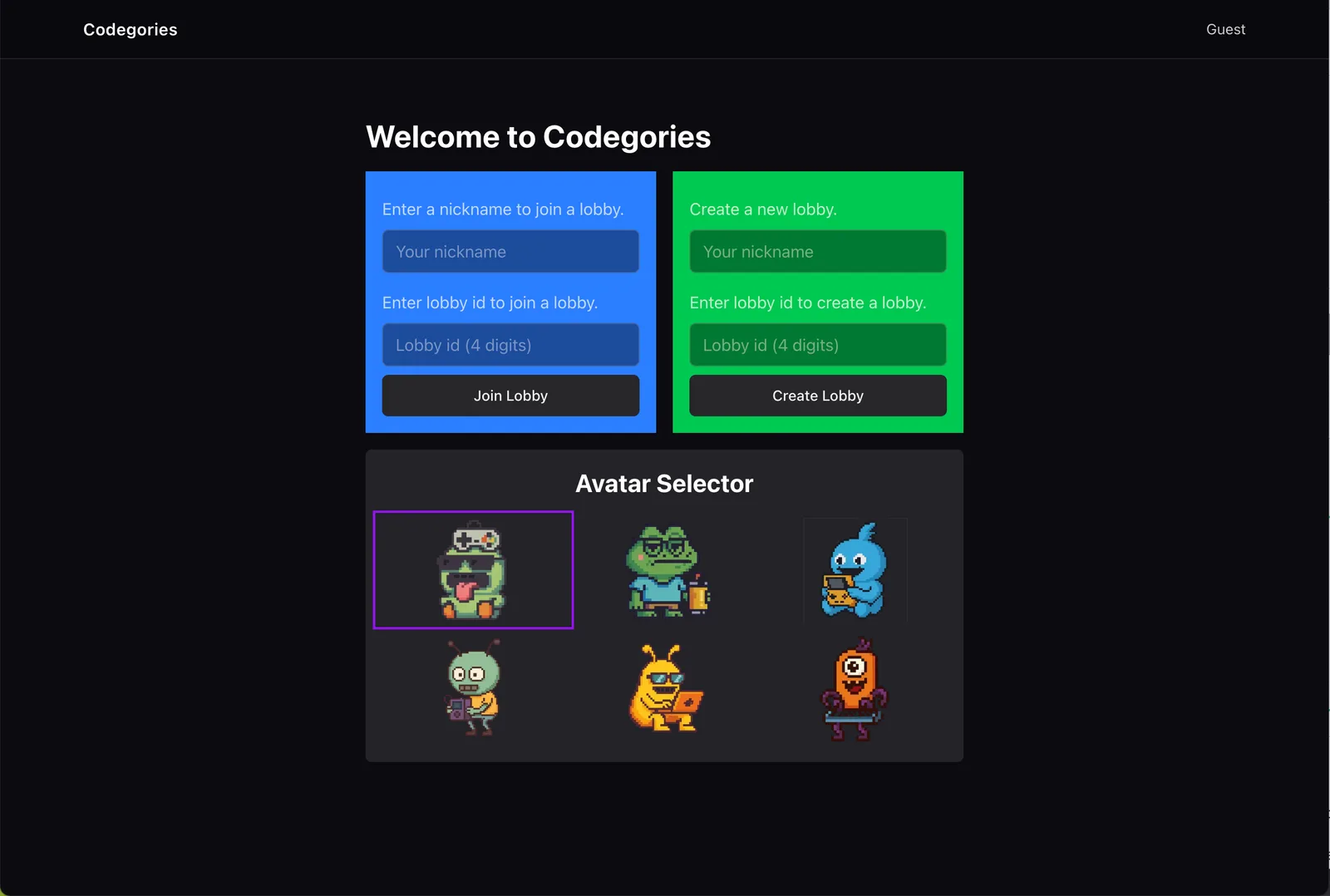Codegories screenshot